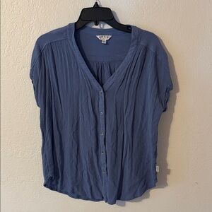 Orvis Women's Casual Blue Button-Down Shirt